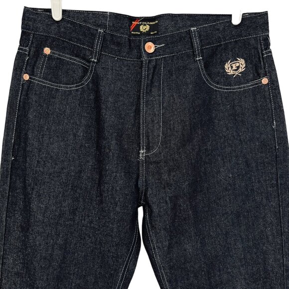 NWOT Phat Classic Men’s Navy Denim Jeans Size 38x34 (W38xL32) Straight Leg - Picture 3 of 10